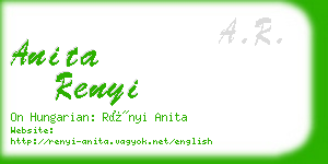 anita renyi business card